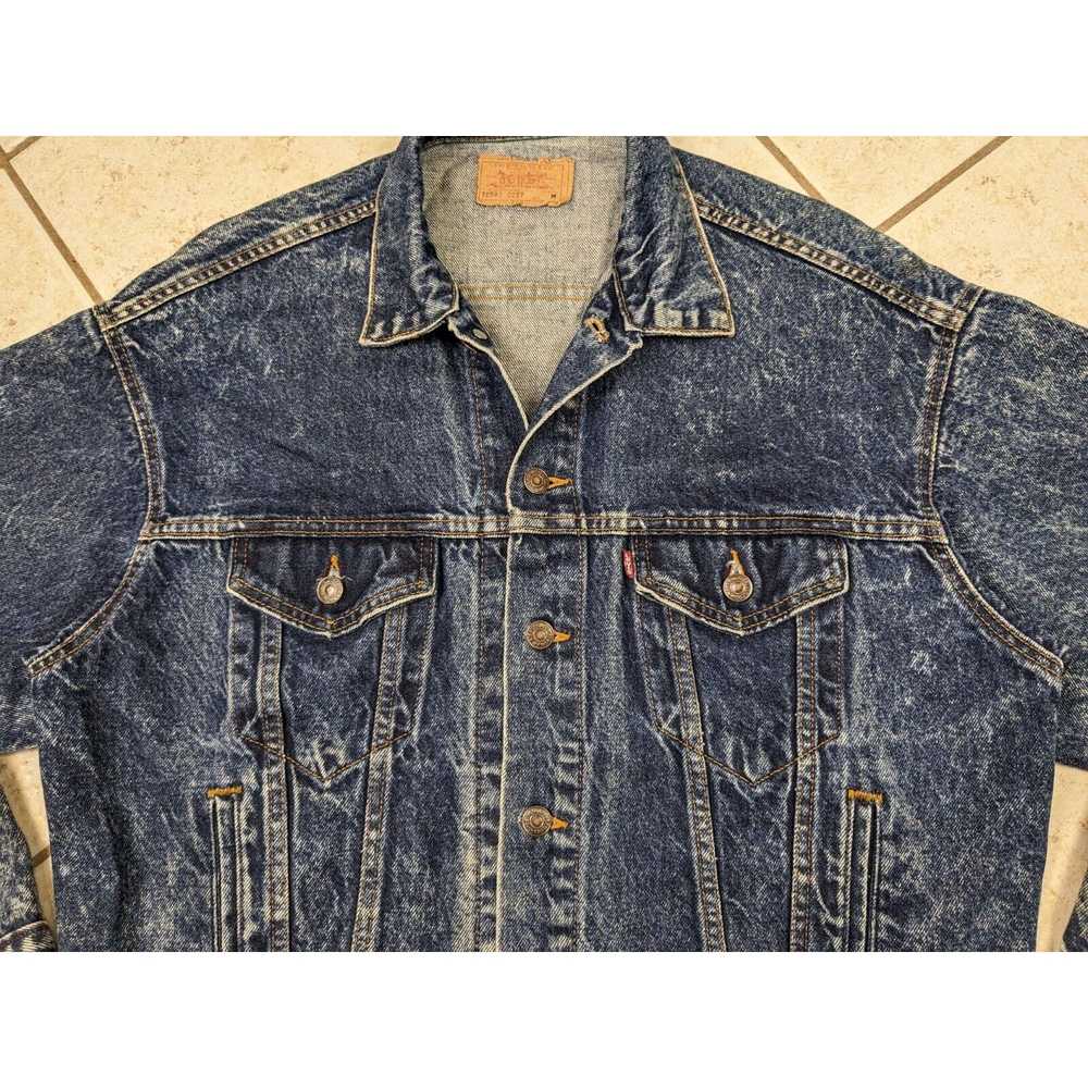 Levi's Vtg Levis Acid Wash Denim Jean Jacket Size… - image 5