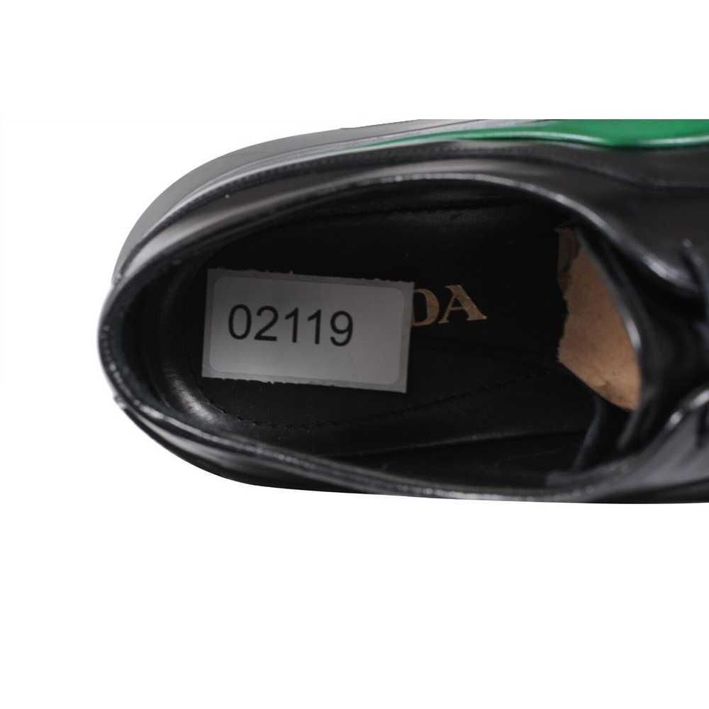 Prada Chunky Derbys Black Leather Green Double Mi… - image 11