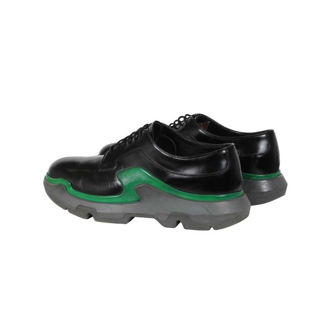 Prada Chunky Derbys Black Leather Green Double Mi… - image 5