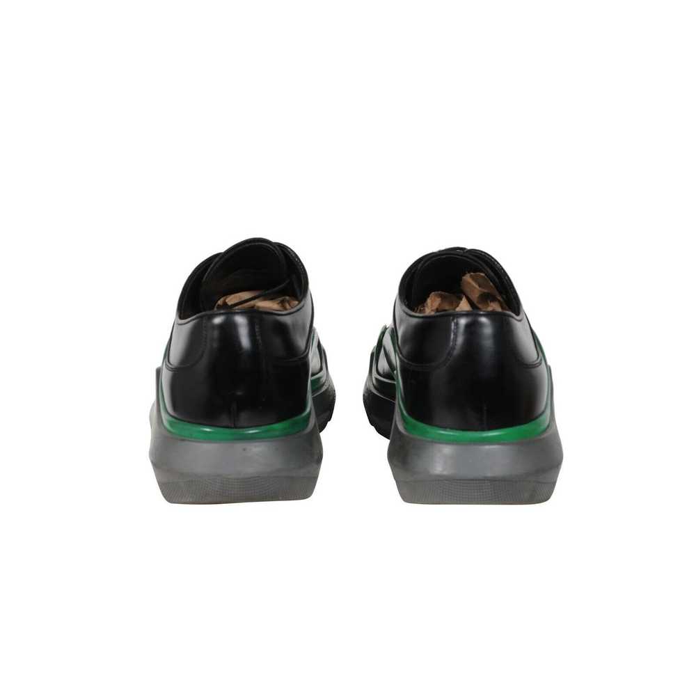 Prada Chunky Derbys Black Leather Green Double Mi… - image 6