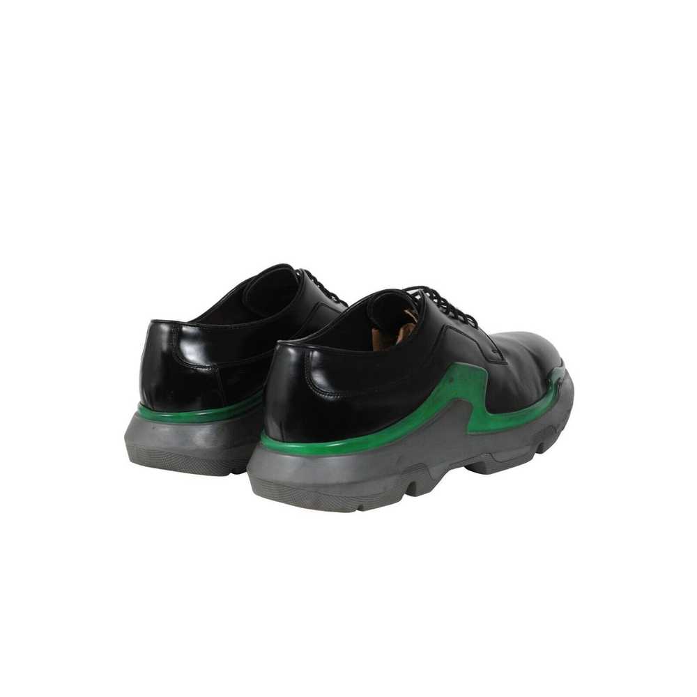 Prada Chunky Derbys Black Leather Green Double Mi… - image 7