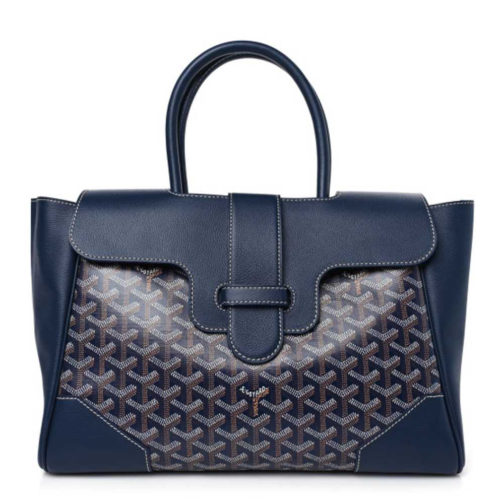 GOYARD Goyardine Saigon Tote Navy - image 1