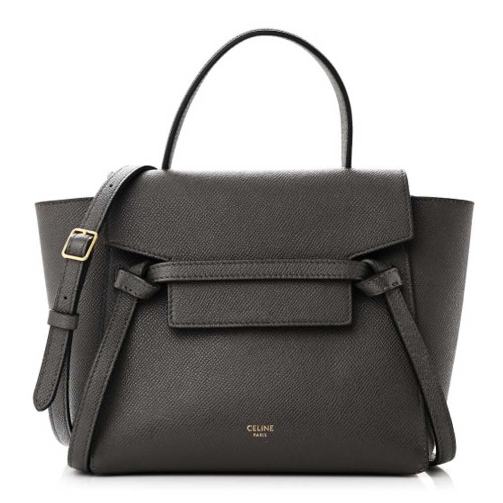 CELINE Grained Calfskin Nano Belt Bag Grey - image 1