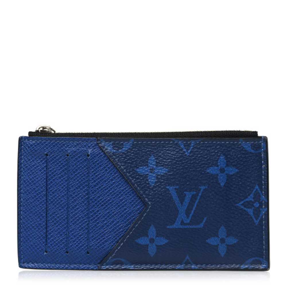 LOUIS VUITTON Monogram Taiga Coin Card Holder Cob… - image 1