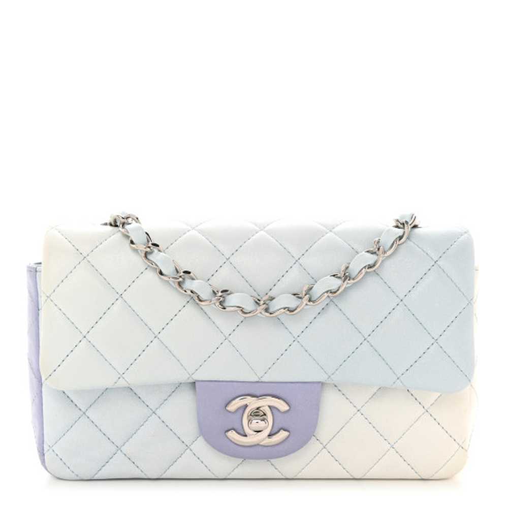 CHANEL Perforated Lambskin Quilted Mini Rectangul… - image 1