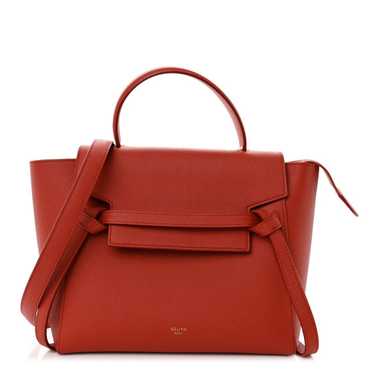 CELINE Grained Calfskin Micro Belt Bag Fox Red - image 1