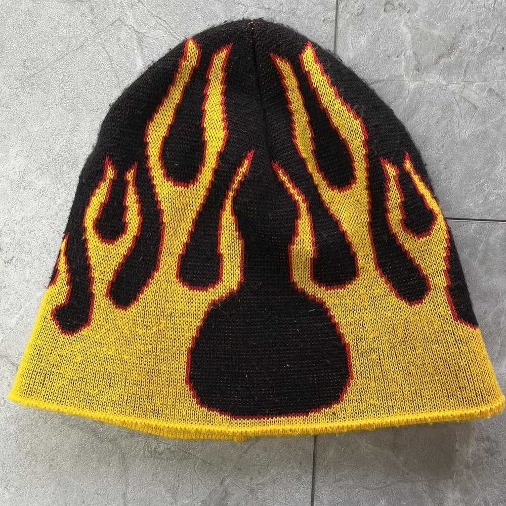 Streetwear × Vintage Y2K Flame Beanie - image 3