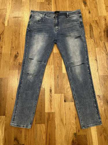 Rta Rta Side Crosses Dark Blue Denim Jeans Size 40 - image 1