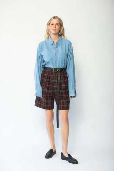 Wool Plaid Shorts - Multi