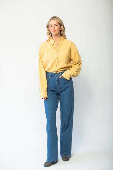 Vintage Mustard Button Down - Mustard