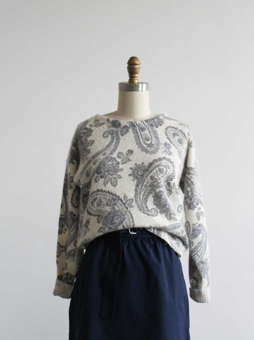 paisley angora sweater - image 1