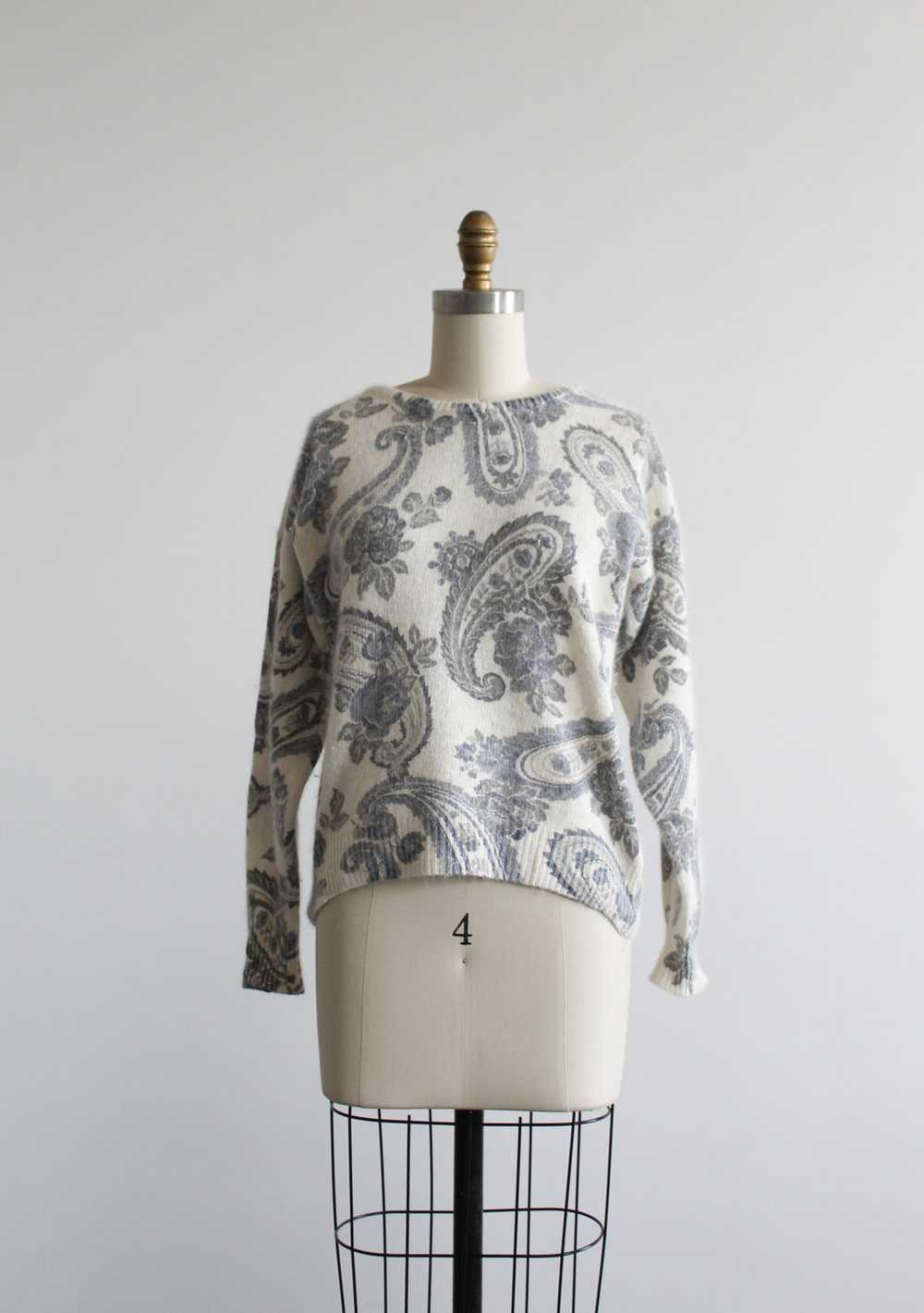 paisley angora sweater - image 3