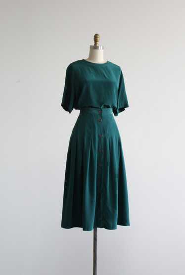 peacock silk dress set - image 1