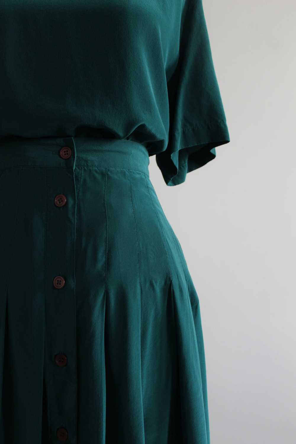 peacock silk dress set - image 3