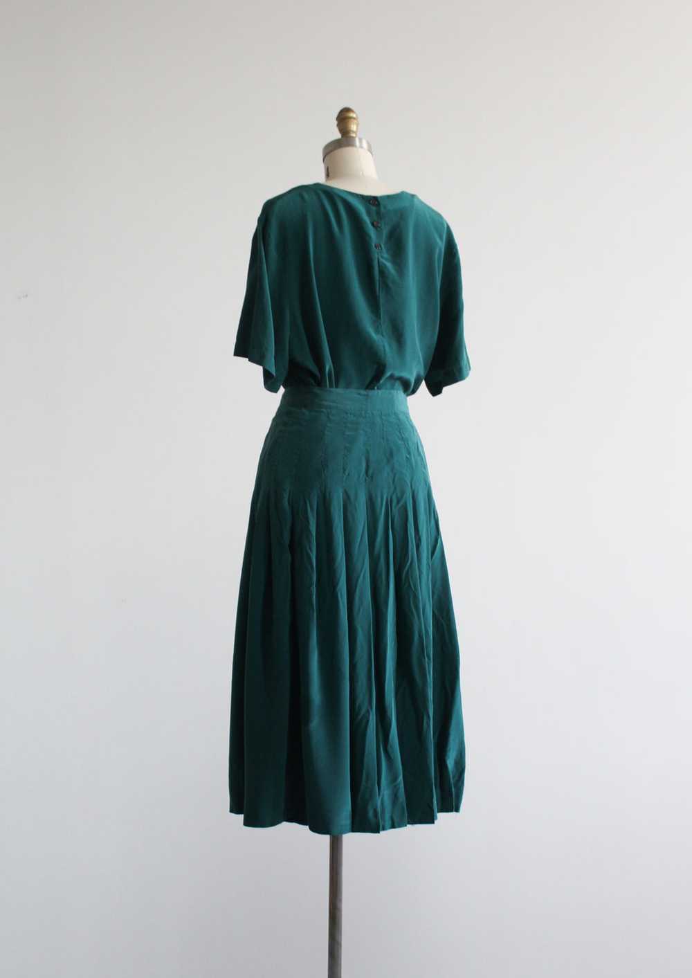 peacock silk dress set - image 5