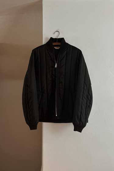 1980's BLACK QUILTED NYLON JACKET