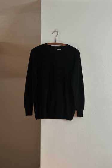 1960's BLACK MOD RIB KNIT JUMPER