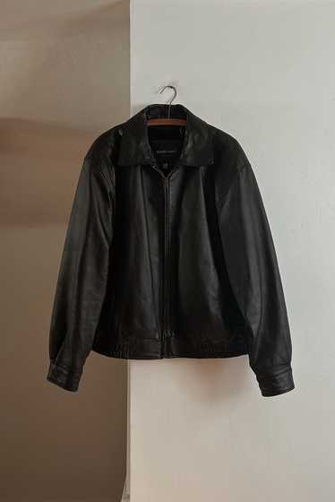 1990's BLACK LEATHER BOMBER