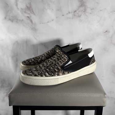 Saint Laurent Paris Crocodile Skate Slip-On