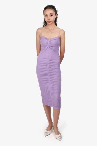 Enza Costa Purple Ribbed Tank Dress Size XS