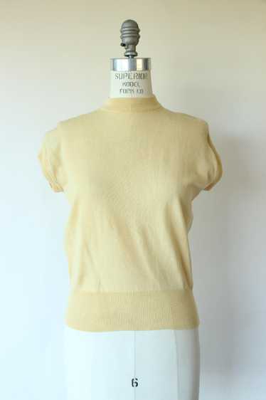 Vintage 1950s Jantzen Kharafleece Yellow Sweater V