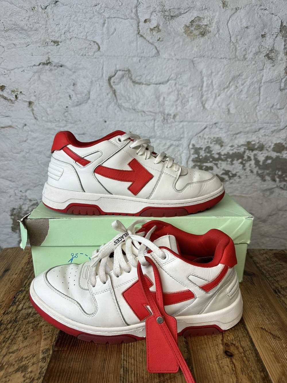 Off-White Off White Out of Office Red White Sneak… - image 1