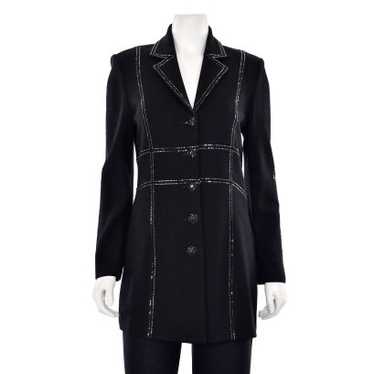 St. John Evening Long Black Jacket w/ Crystal Trim - image 1