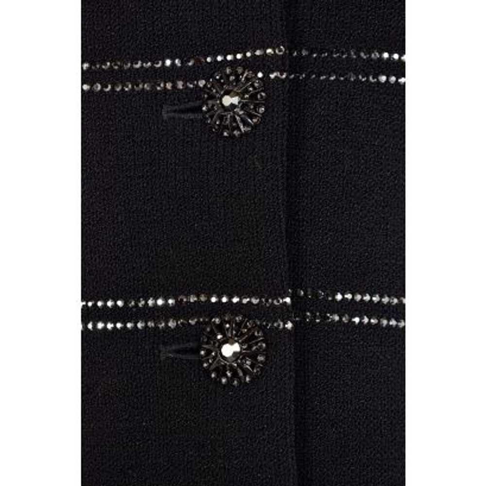 St. John Evening Long Black Jacket w/ Crystal Trim - image 3