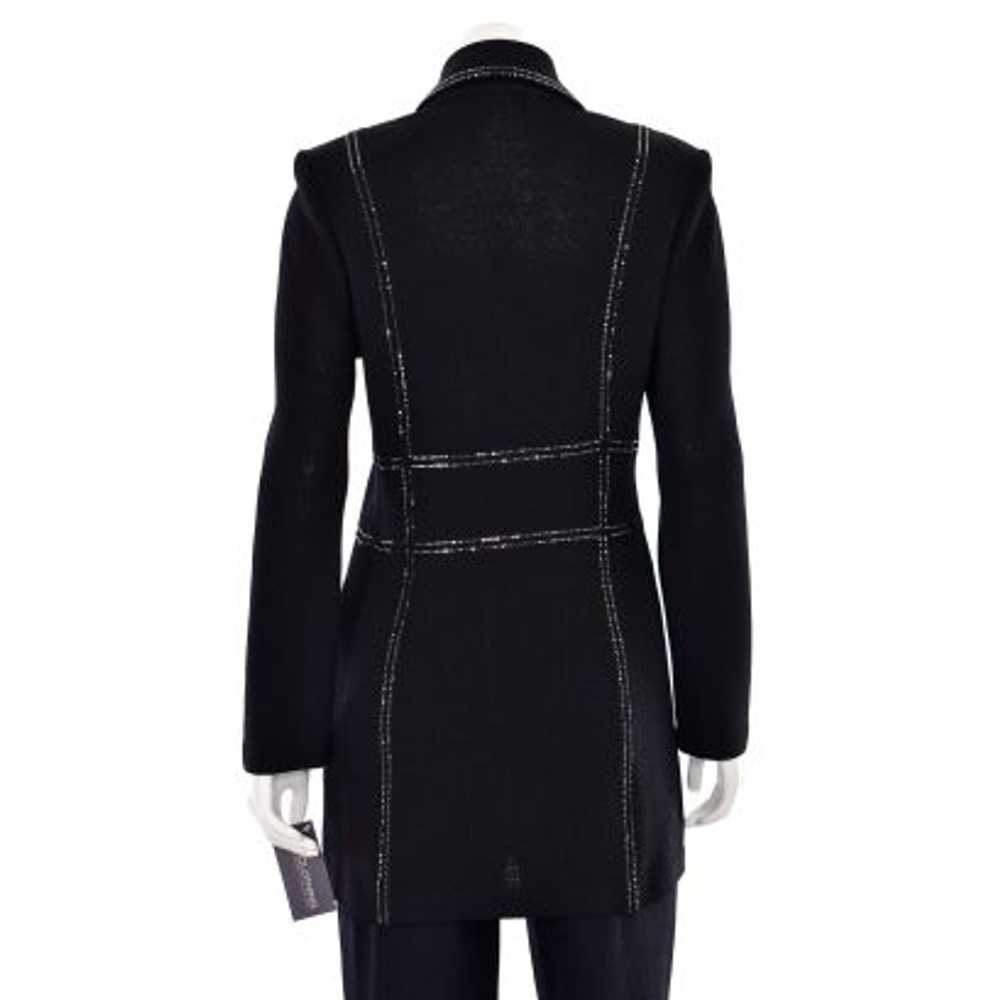 St. John Evening Long Black Jacket w/ Crystal Trim - image 6