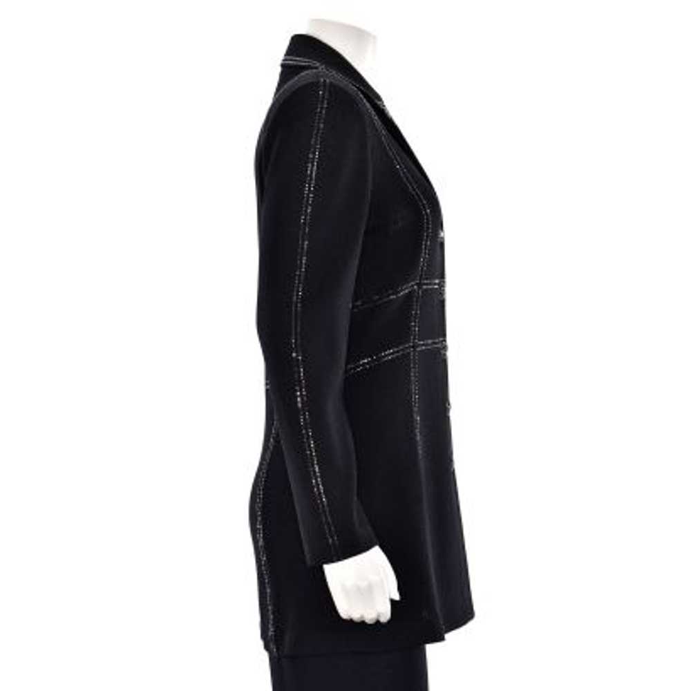 St. John Evening Long Black Jacket w/ Crystal Trim - image 7