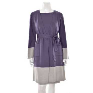 St. John Knits 2Pc Milano Knit Dress Suit in Grap… - image 1