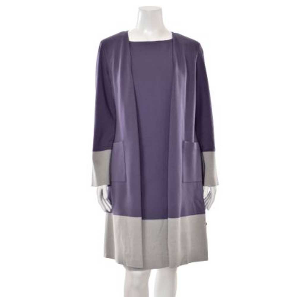 St. John Knits 2Pc Milano Knit Dress Suit in Grap… - image 3