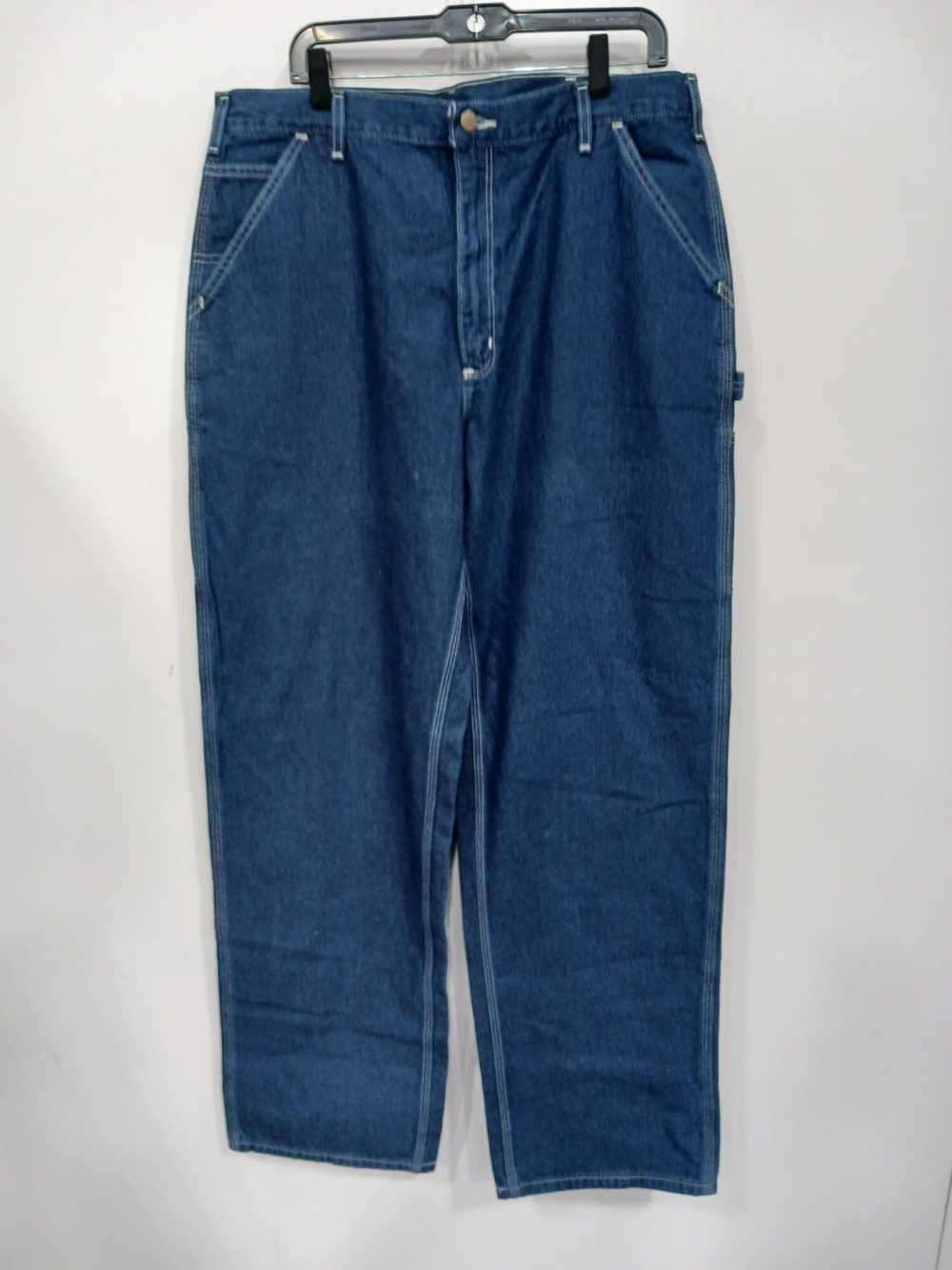 Carhartt Men's Carpenter Blue Jeans Size 38X34 - image 1