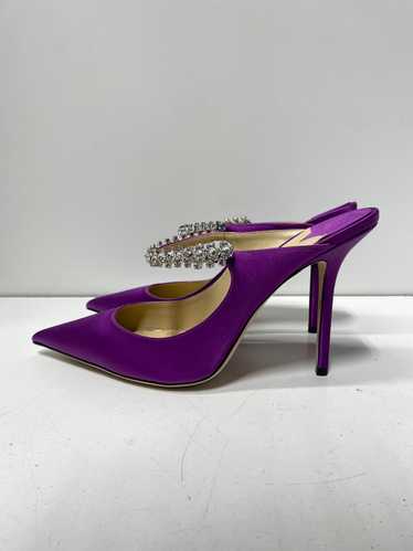 AUTHENTIC Jimmy Choo Purple Satin Bing 100mm Women