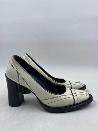 Authentic Prada White Leather Vintage 2001 Pumps W