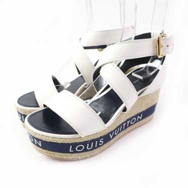 LOUIS VUITTON Sandals leather white Boundary Line 