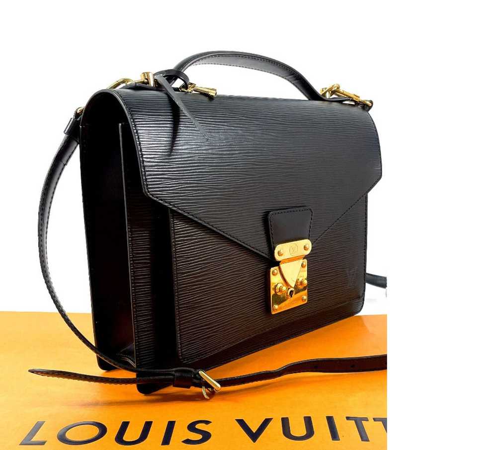 Louis Vuitton Monceau Black Leather Handbag (Pre-… - image 10