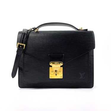 Louis Vuitton Monceau Black Leather Handbag (Pre-… - image 1