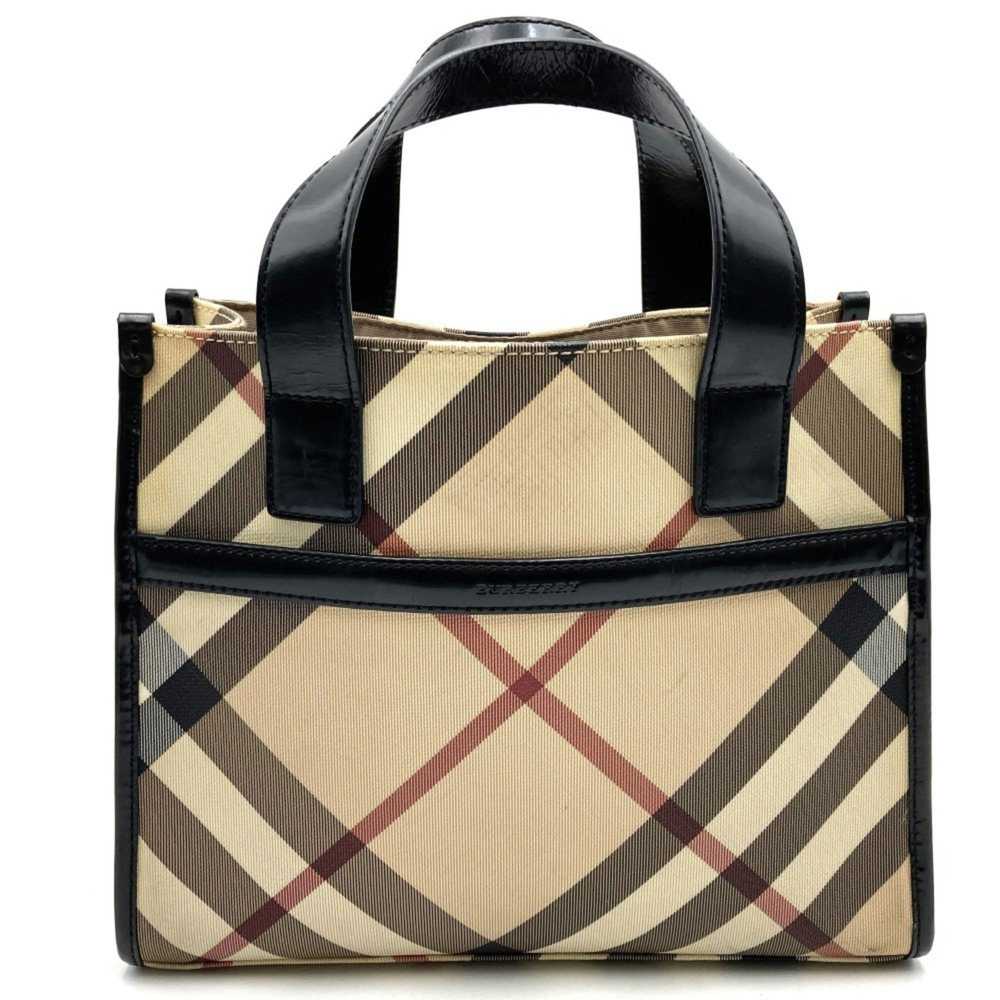 Burberry Nova Check Beige Canvas Tote Bag (Pre-Ow… - image 1