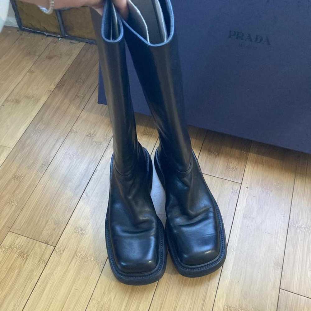 Prada Block Combat leather boots - image 6