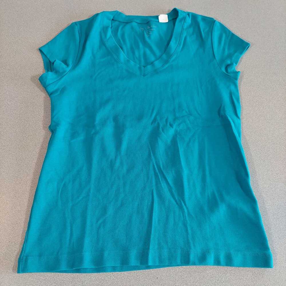 Chicos Chico's Shirt Women's Size 1 (Medium) Teal… - image 1