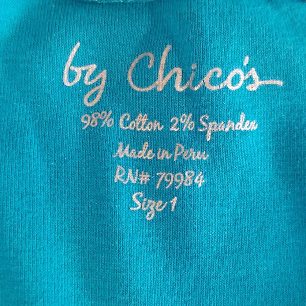 Chicos Chico's Shirt Women's Size 1 (Medium) Teal… - image 3