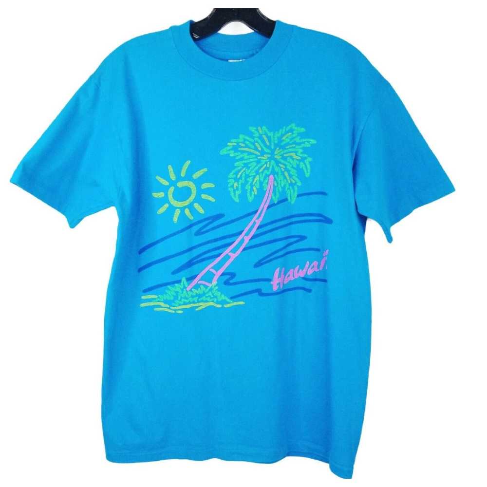 Hanes Hanes Single Stitch Hawaii T Shirt Adult L … - image 2