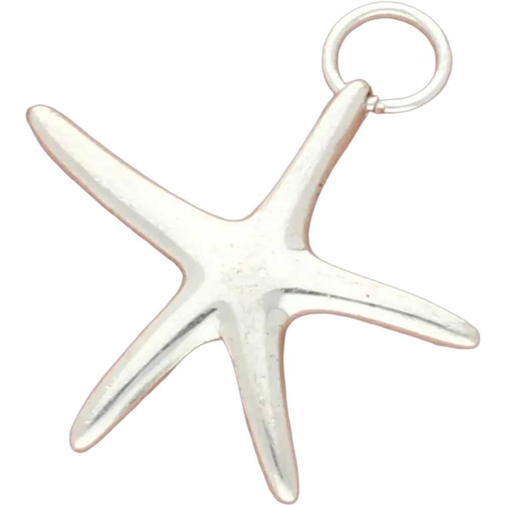 Sterling Silver Vintage Starfish Beach Charm - image 1