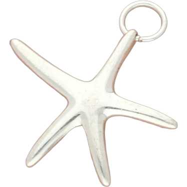 Sterling Silver Vintage Starfish Beach Charm - image 1