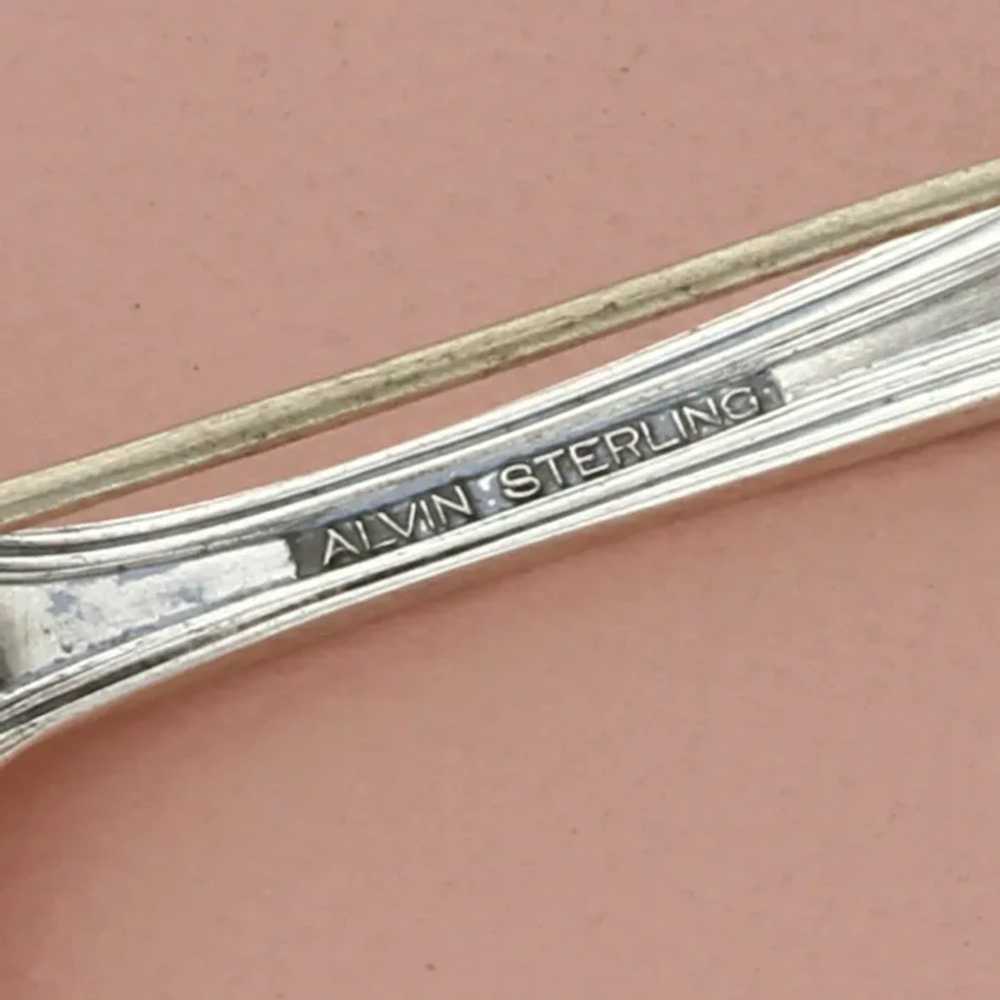 Alvin Sterling Silver Vintage Monogrammed M Sugar… - image 3