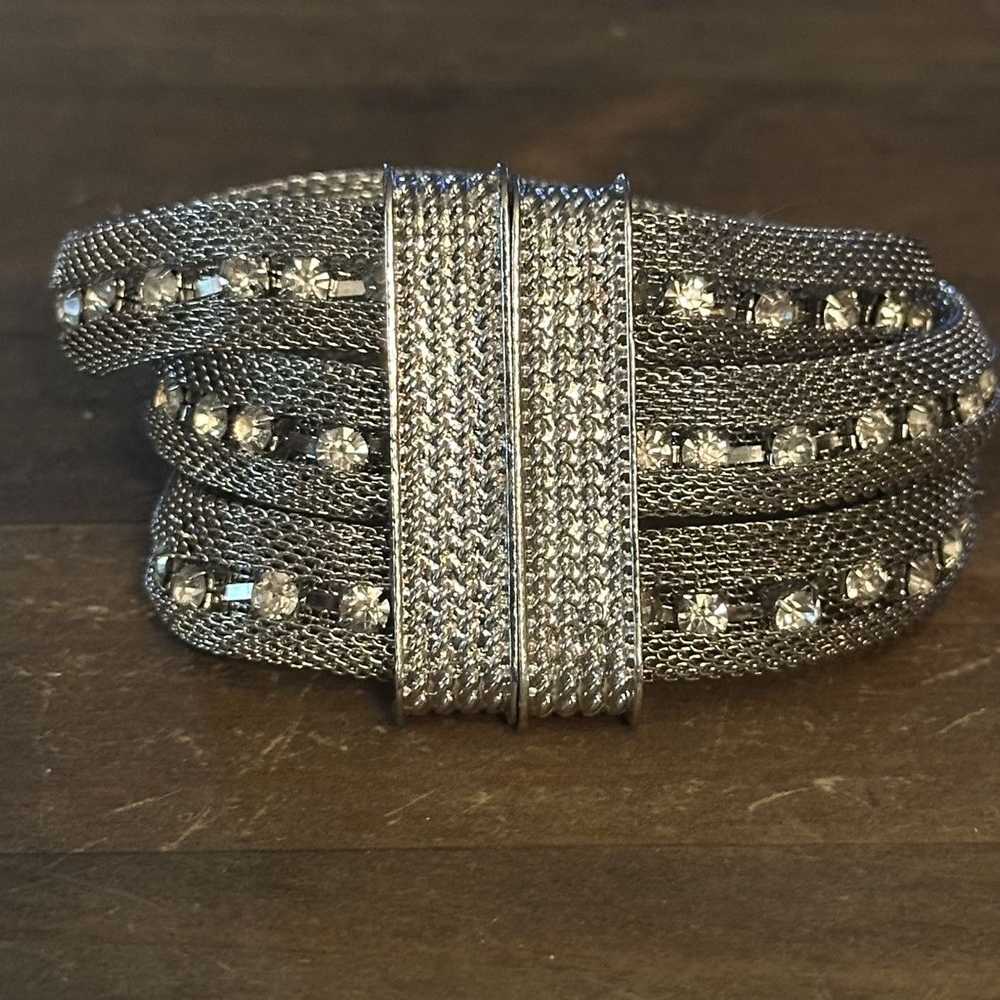 Other Triple strand rhinestone mesh bracelet - image 6