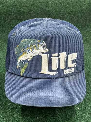 Rare × Trucker Hat × Vintage 80s Miller Lite Beer 