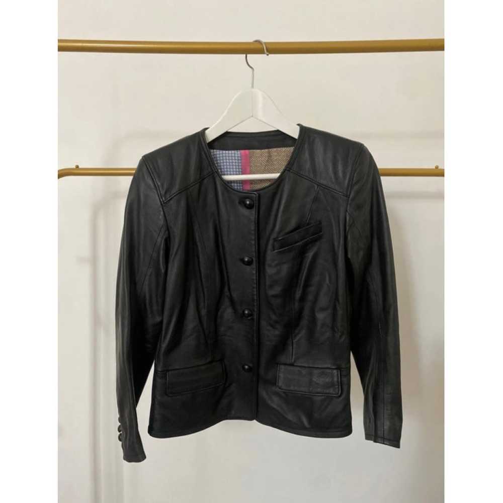 Non Signé / Unsigned Leather jacket - image 2