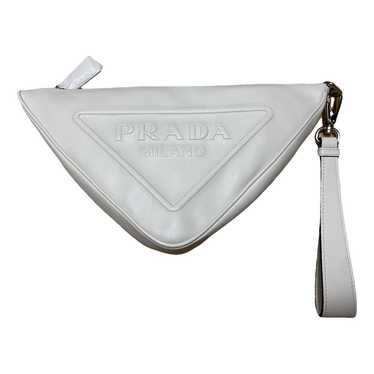 Prada Triangle leather clutch bag - image 1